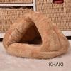 Треугольное гнездо для кошек и собак, зимний утолщенный и теплый коврик для домашних животных, монгольская юрта, полузакрытый спальный мешок, принадлежности для отдыха домашних животных