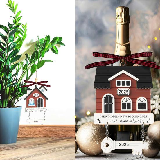 Свадебные подарки Первое Рождество Супружеские украшения Деревянная подвеска для автомобиля/украшение дома Mr. и