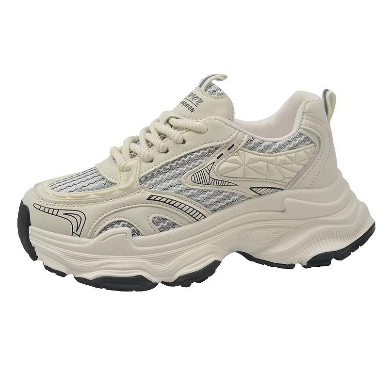 Daddy Shoes Women's 2025 New Summer Breathable Mesh Single Shoes Platform-soled Fried Street Light Running Casual Sports Shoes