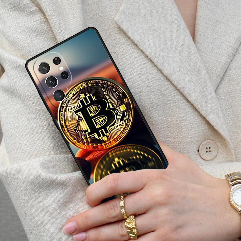 Мягкий чехол для мобильного телефона Bitcoin BTC для Samsung Galaxy S26 Ultra S25 S24 S23 S22 S21 S20 Note10