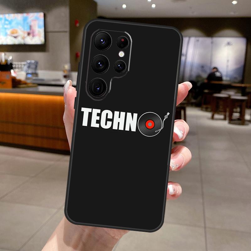 Techno Music Phone Case For Samsung Galaxy S25 S24 S22 S21 Ultra S23 FE S9 S10 S20 Plus S24 FE Soft Cover