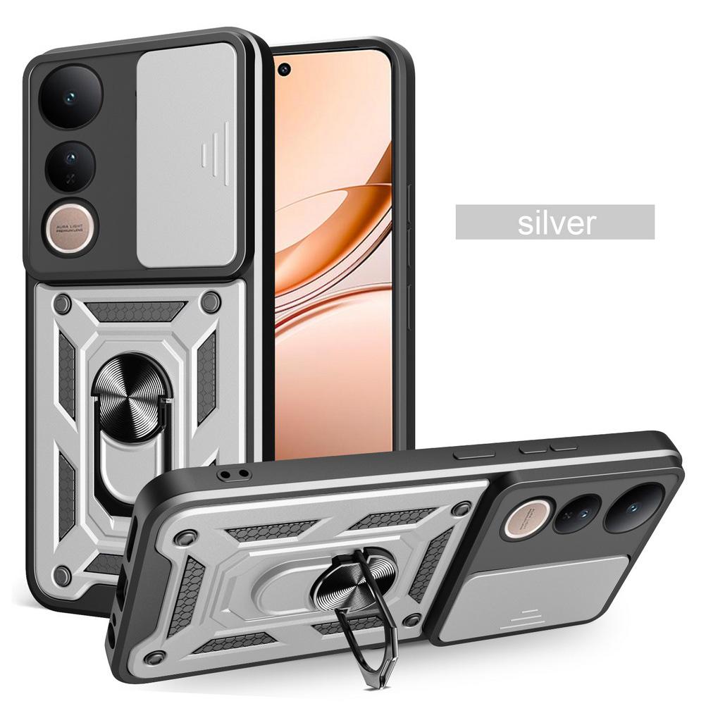Защитный чехол для камеры VIVO V50 Lite v50 V40 Lite v40 pro v30 lite V30 V29 V27 v27e v25 Armor Hybrid Metal Ring Holder Cover