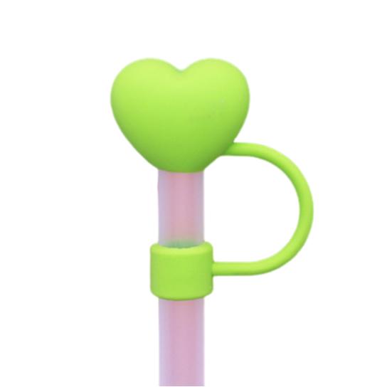 1/8 шт. 9-10 мм Соломинка Крышка в форме сердца любви Пищевой силикон Многоразовая Пыленепроницаемая Милая 30/40 унций