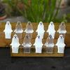 20 Pcs Mini Ghost Ornaments Sitting Ghost Miniatures Halloween Screaming