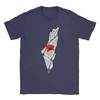 Men's T-Shirts Palestine Map Keffiyeh and Poppy Awesome Cotton Tees Short Sleeve  T Shirts O Neck Clothing New Arrival