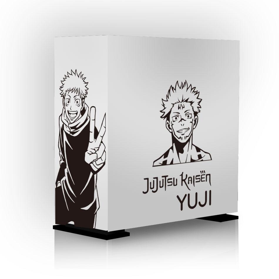 Satoru Gojo Anime Stickers for Atx PC Case,Cartoon Graffiti Decor Decals for Computer Chassis Skin,Hollow Out Sticker