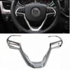 Car Steering Wheel Button Frame Cover Trims Car Styling Accessories For Jeep Grand Cherokee 2014-2018 Mouldings Accessories