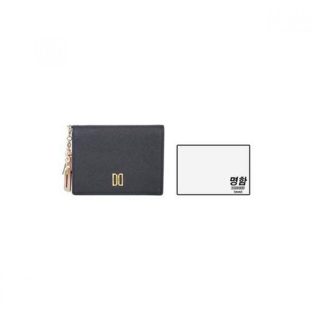 Daks Black Color Block Charm Card Wallet Dcwa1e012