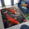 Luxurious Lucky Koi Fish Yin Yang Carp Cartoon Rug Carpet for Bedroom Living Room Sofa Home Doormat Decor,Kid Non-slip Floor Mat