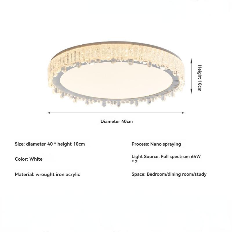 2024 Новый регулируемый потолочный светильник в французском кремовом стиле для гостиной, спальни, круглый потолочный светильник Glacier Art, декоративный
