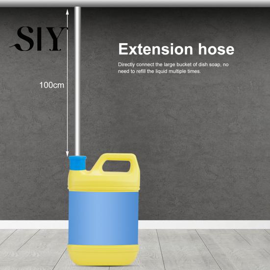 Press Type Soap Dispenser Stainless Steel Sink with 100CM Extension Tube Kitchen Corrosion-resistant Countertop Built-in Dishwashing Liquid Dispensing