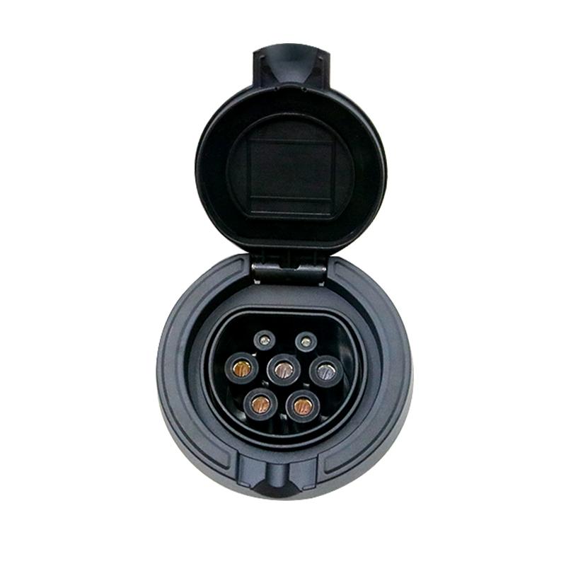 EV Charger Socket installed in Type 2 IEC 62196-2 EV Charging station 16A 32A Single Three Phase 22kw Male Socket