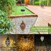 3PCS Solar Hanging Lights Lantern Water Drip Olive Shaped Metal Garden Art Lamp Waterproof Landscape for Outdoor Yard Decor
