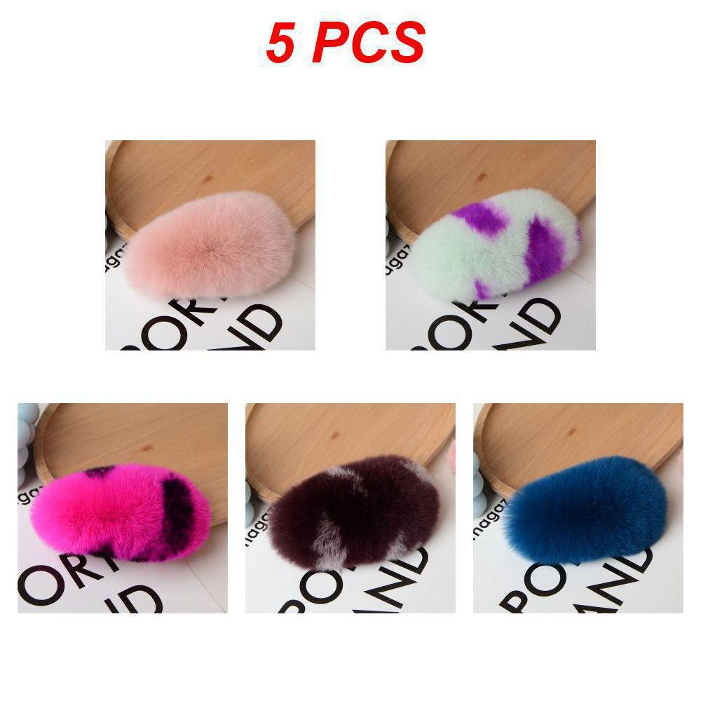 1/3 шт. Зимняя милая пушистая заколка для волос для женщин и девочек, однотонная боковая заколка для волос, BB-заколка, милая плюшевая заколка для волос, цветной аксессуар для волос
