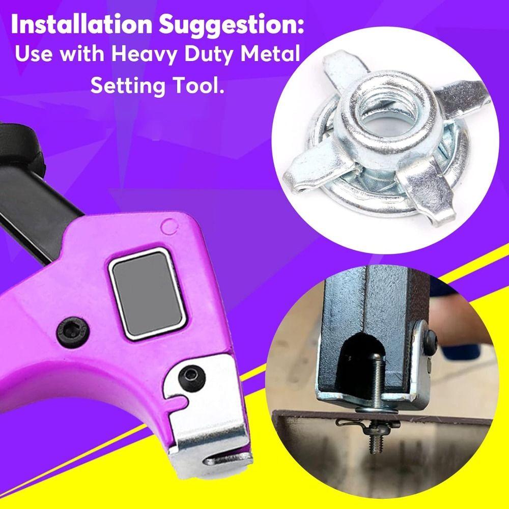 12Pcs M5 X 25 Petal Nuts Petal Screw Anchors Thins Fixings Hollow Wall Iron Skin Line