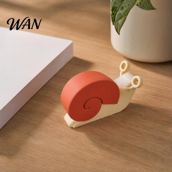 Office Tape Dispenser 3D Printed Snail Dispenser, Universal Packaging Wrapping Holder, Design Decorative Cutting Tools for Home School Lightweight