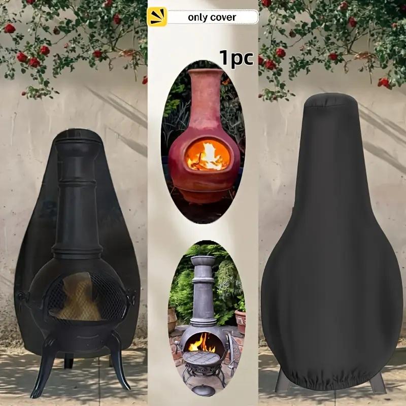 Heavy-Duty Outdoor Chimney&Fire Pit Cover-Windproof Oxford Fabric Heater with Drawstring Closure,All-Weather Patio Heater Cover