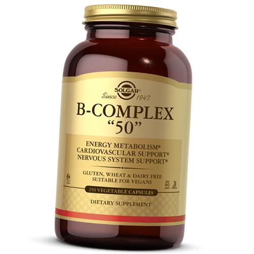 Витамины группы В, B-Complex 50, Solgar  100вегкапс (36313003)