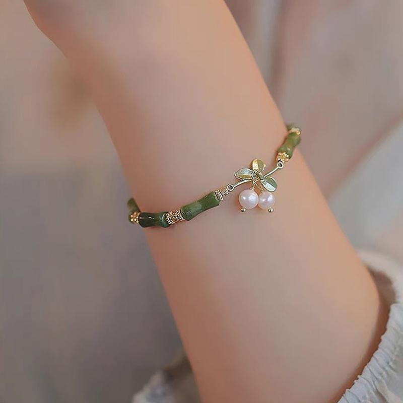 Легкий роскошный бамбуковый браслет из бисера для женщин, винтажный браслет с кисточками в китайском стиле, ювелирные аксессуары, подарки