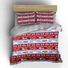 Christmas Snowman and Reindeer Bedding Set Bedding set (1 duvet cover, 2 pillowcases, duvet not included)