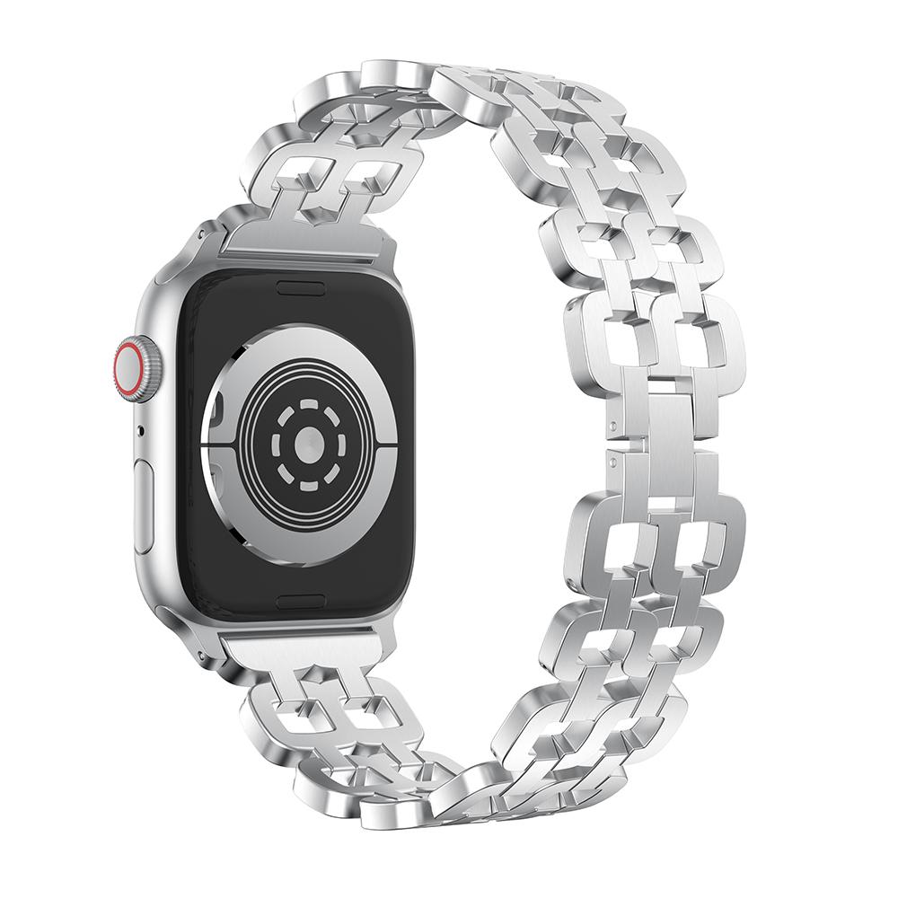 Роскошный ремешок для Apple Watch Band 38 мм, 40 мм, 41 мм, 42 мм, 44 мм, 45 мм, 49 мм, женский стальной ремешок iWatch Series 8/7/6/5/4/3/2/1/SE, металлический браслет
