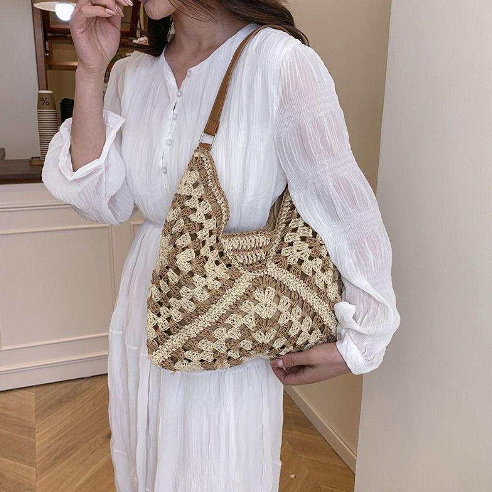 Beach Weave Shoulder Bag Leisure Women's Handbags Fashion Straw Crochet Bag Ladies/Girls