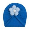 Autumn new baby solid color jacquard hat, baby soft and comfortable flower hat, baby hat