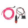 2m EL Wire Neon Pink Light For Car Interior LED Atmosphere Strip Decoration 12V