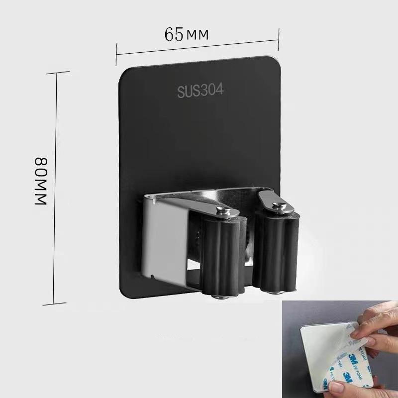 1 шт., держатель для швабры из нержавеющей стали, крючок для настенного крепления, органайзер для швабры, щетка, метла, вешалка для швабры, для кухни, ванной комнаты, для хранения, крепкий крючок