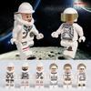6pcs M8062 Astronaut Small Particle Cartoon Doll Pilot Doll Children's Building Blocks