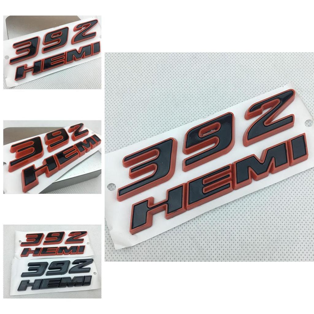 392hemi Black Red Emblem Fender Side Badge Sticker 64l Decal For 300c Srt8 3500
