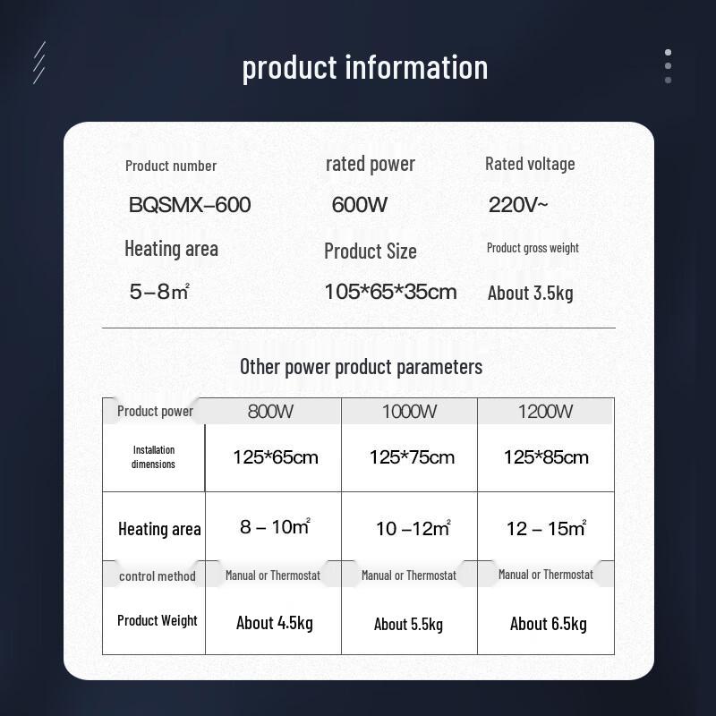 Настенный обогреватель Baiqi Graphene Mural
