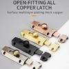 Полностью медный Защелка затвора Защелка для раздвижной двери Универсальная защелка Запорные болты для безопасной двери Домашняя фурнитура