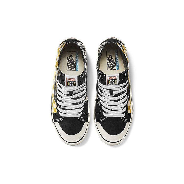 Vans Sk8 Высокие кеды в клетку желто-белые унисекс кеды для скейтбординга VN0A3MV1314