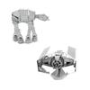 Metal Earth Fascinations Star Wars AT-AT Et Darth Vader's TIE Fighter Puzzle 3D En Métal