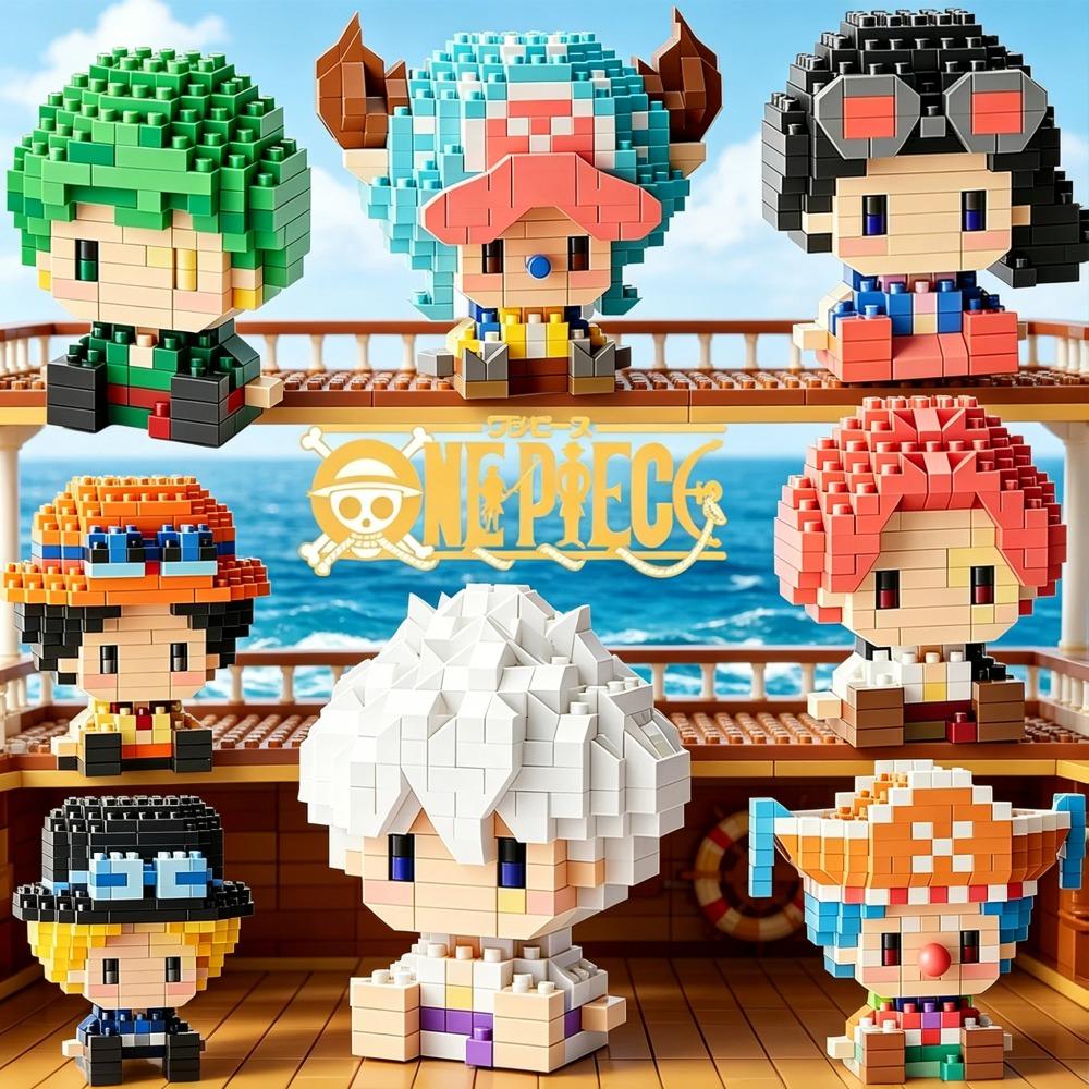 ИГРУШКИ ONE PIECE Обезьяна · Д · Гарп Роджер Микро Строительные Блоки Эдвард Новый Гейт Аниме Модель Сборная Фигурка Игрушки В Подарок