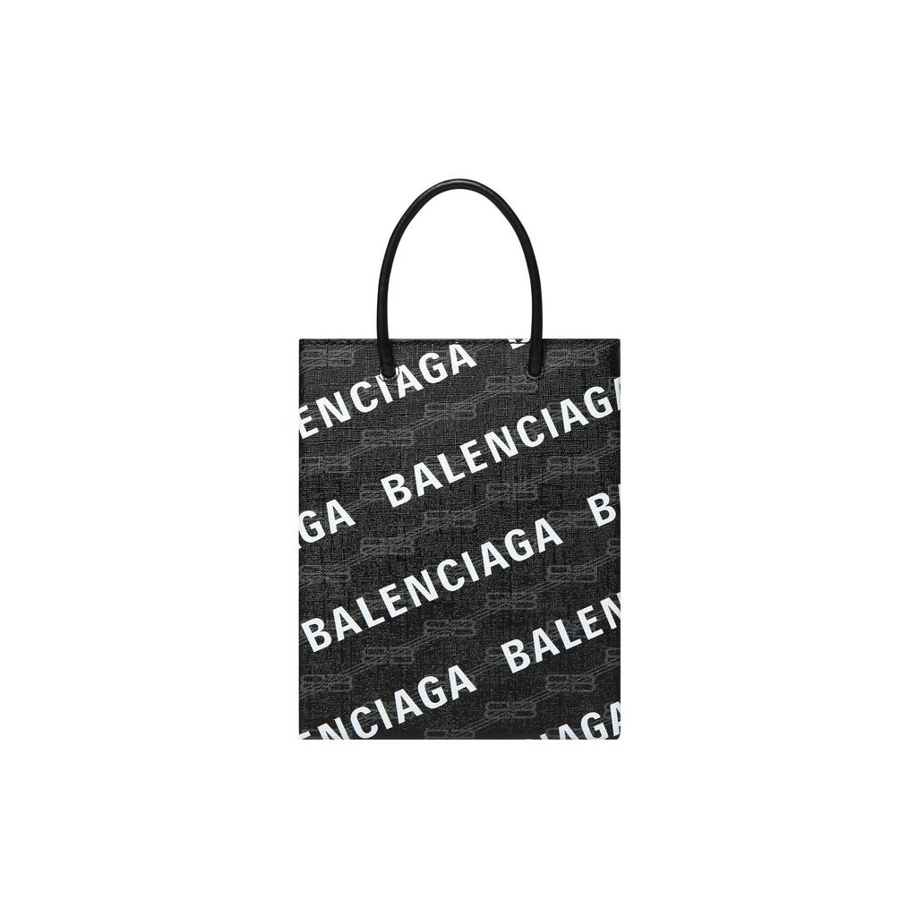 Balenciaga Bb Monogram Series Logo Print Adjustable Detachable Shoulder Strap Coated Canvas Large Shoulder Crossbody Tote Bag 693805210HB1060