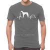 Greyhound Heartbeat T Shirts Men   Cotton Tshirt Funny Love Dog Pet Tee Tops Streetwear Harajuku Tshirt Gift