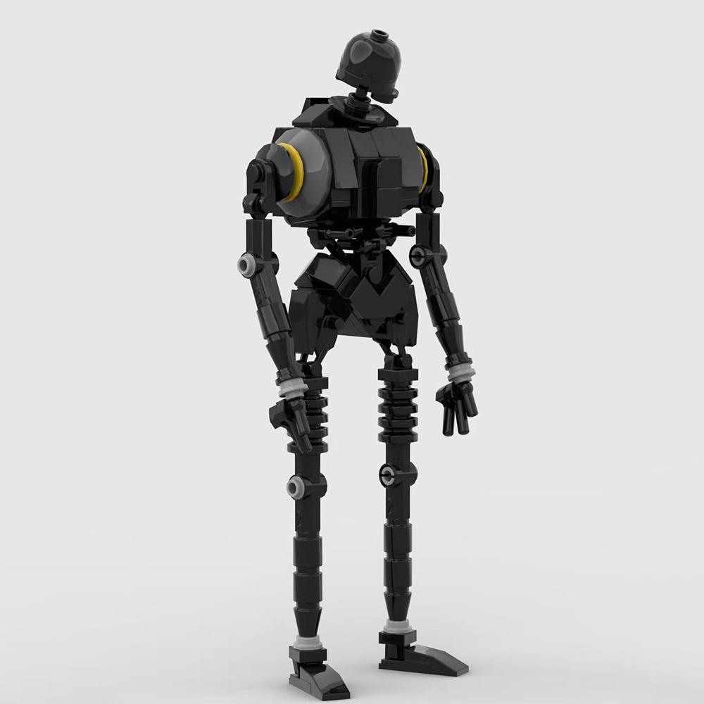 Sci-Fi Combat Droid Model Kit, MOC Building Robot Figure, Detailed Collectible Display Set