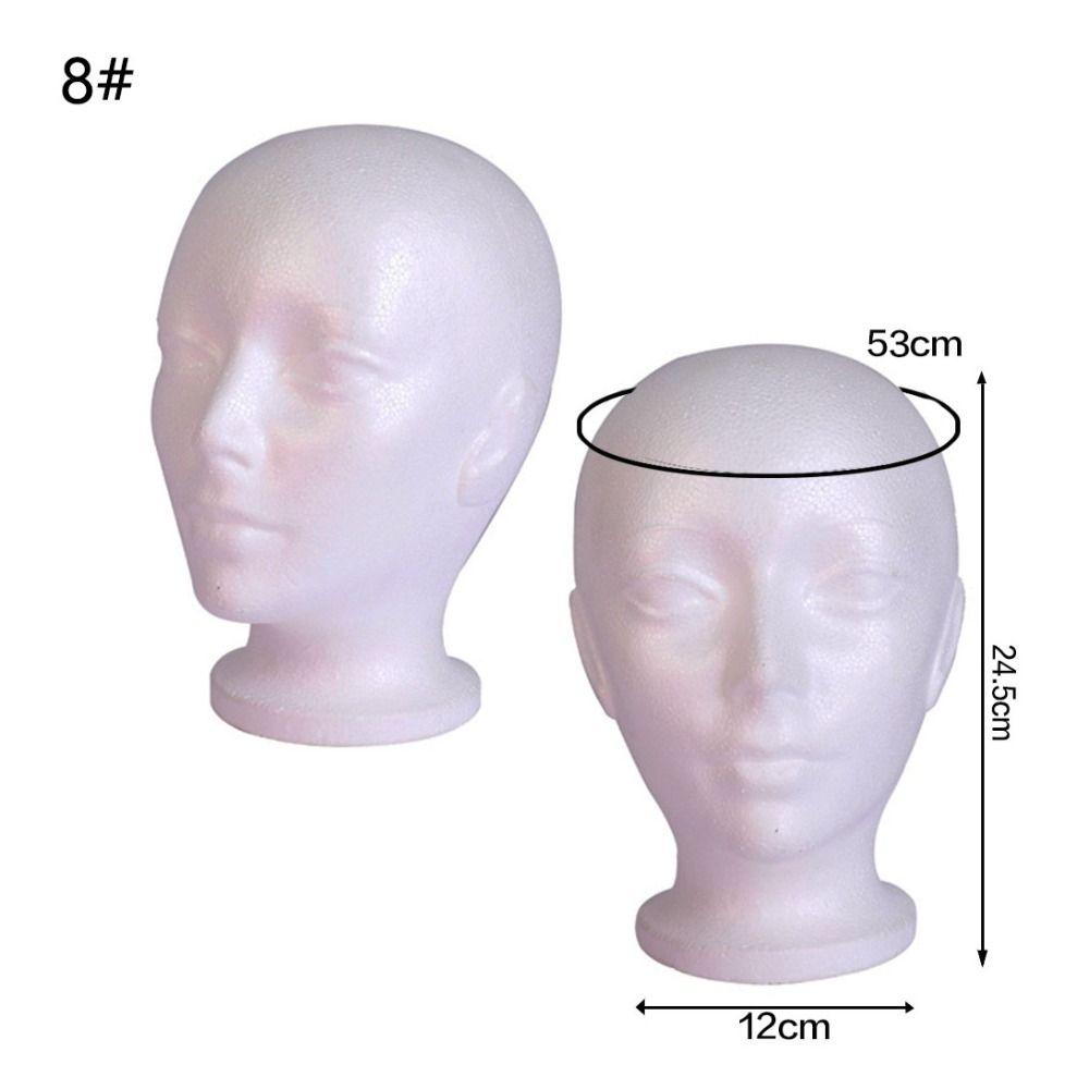 Head Model Hairpieces Stand Holder Foam Wig Head Head Model Styrofoam Mannequin Head Foam Mannequin