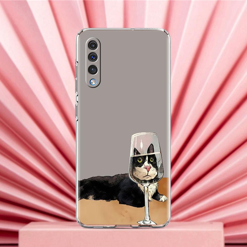 Чехол для телефона Samsung A56 A36 A26 A24 A16 A14 A12 A32 A50 A70 A22 A40 A34 A54 A42 A52 5G A04s A06 Крышка Милый Кот Играет Весело