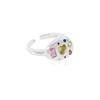 Elegant Geometric Style Colorful Zirconia Adjustable Ring For Trendy Womens Fashion