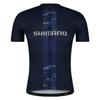 SHIMANO Велоджерси с логотипом, Джерси с коротким рукавом, Синий темно-синий, M Рекомендуемый (Европейский размер) рост 172-178см