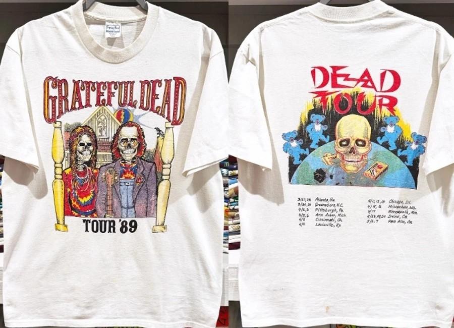 Grateful Dead 1989 Tour American Gothic short sleeve 2 side shirt Men Women Unisex T-Shirt