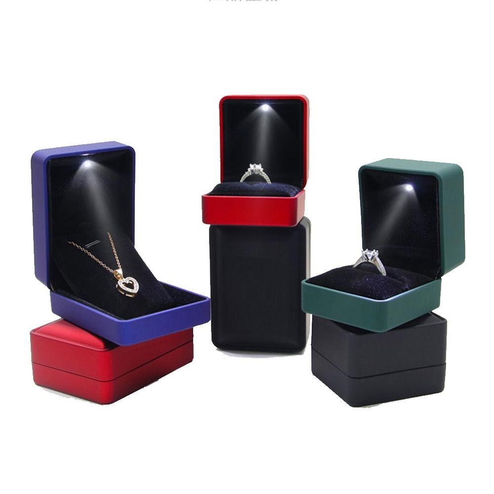 Necklace Gift Box Jewelry Display Case Engagement Ring Box Necklace Jewelry Storage LED Jewelry Box