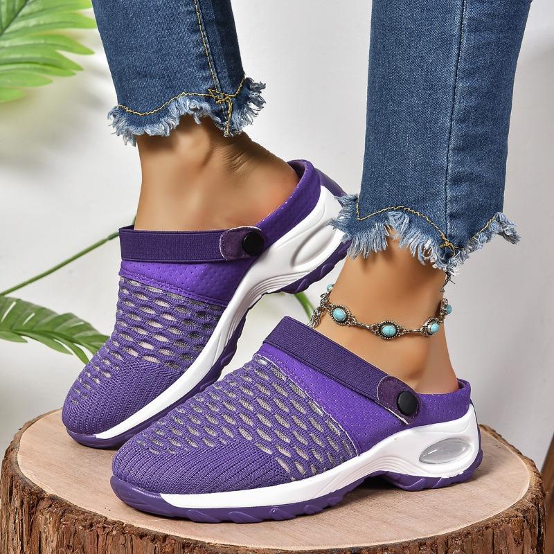 Женские туфли с большой сеткой, сандалии, женские полупрозрачные, для мам, дышащие, легкие, на воздушной подушке