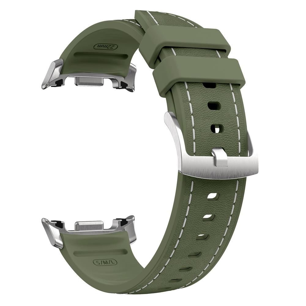 Silicone+Leather Hybrid Band For Samsung Galaxy Watch 8 Classic 46mm Sports Strap For Watch 8 44mm 40mm Bracelet Watchbands