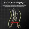 125Mm Plastic Silk Tail 2 Sections Sunfish Simulation Multi-Section Bait S Type Flexible Underwater Swimming Luya Bait
