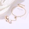 Ring Bracelet One Bracelet Diamond-set Geometric Hollow Arrow Chain Stitching Metal Fashion Simple Women's