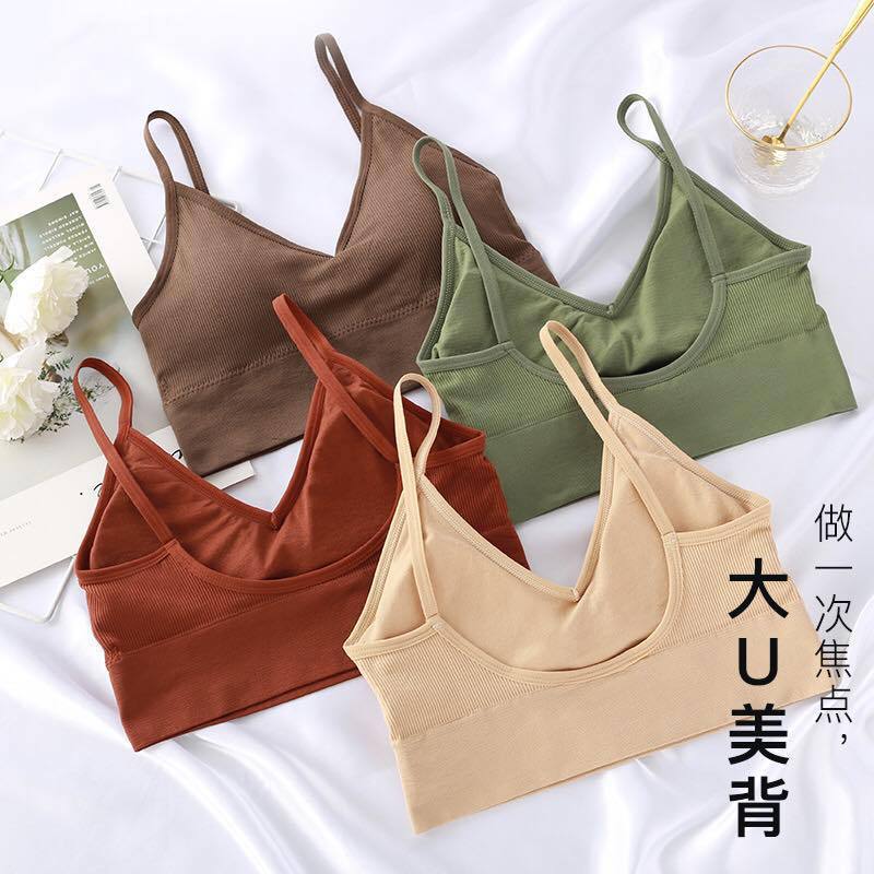 Big U beauty back chest wrap tube top breathable gathering no steel ring bra sports yoga sling vest underwear women